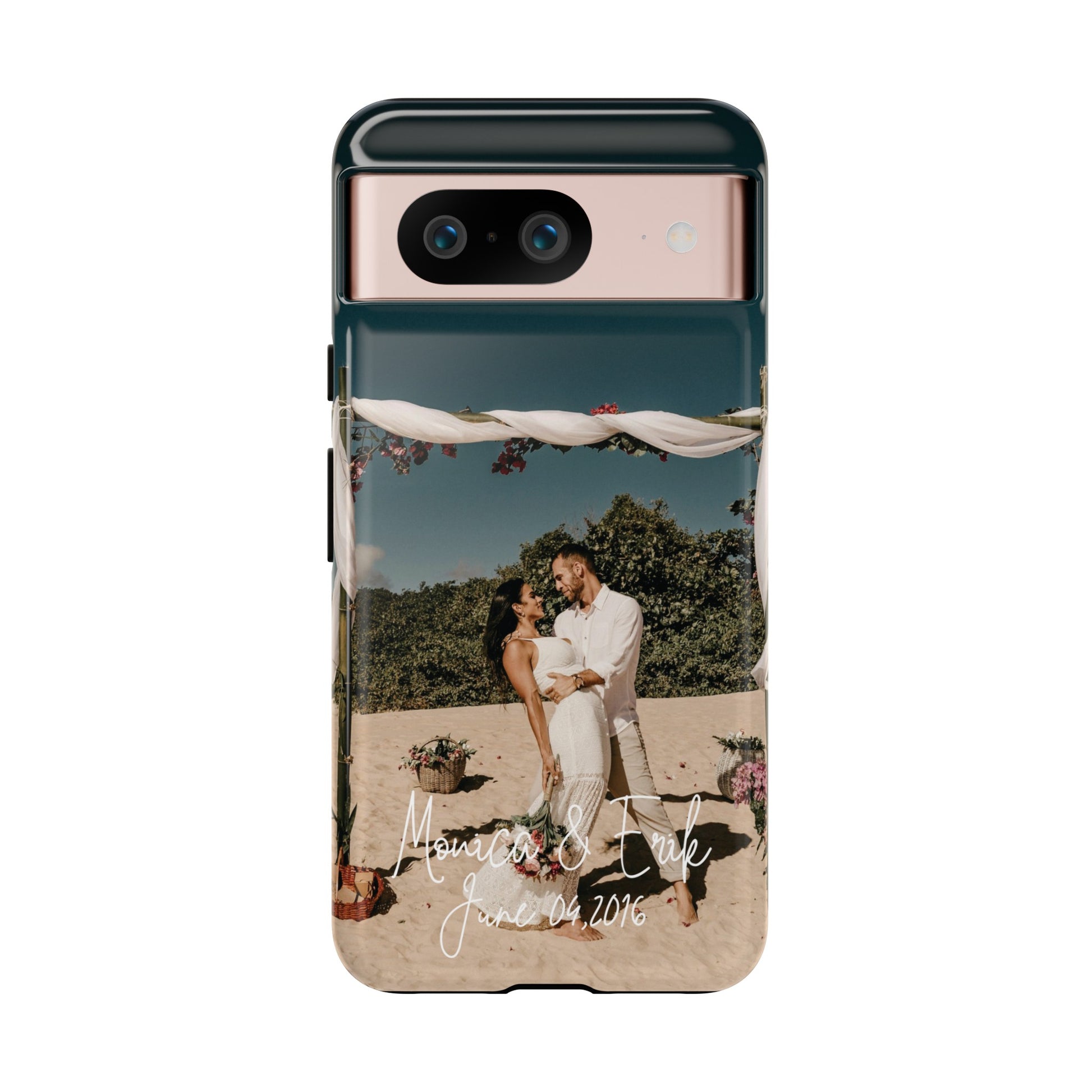 Personalized Phone Cases With Picture, Names and Date Phone Case Brides by Emilia Milan 