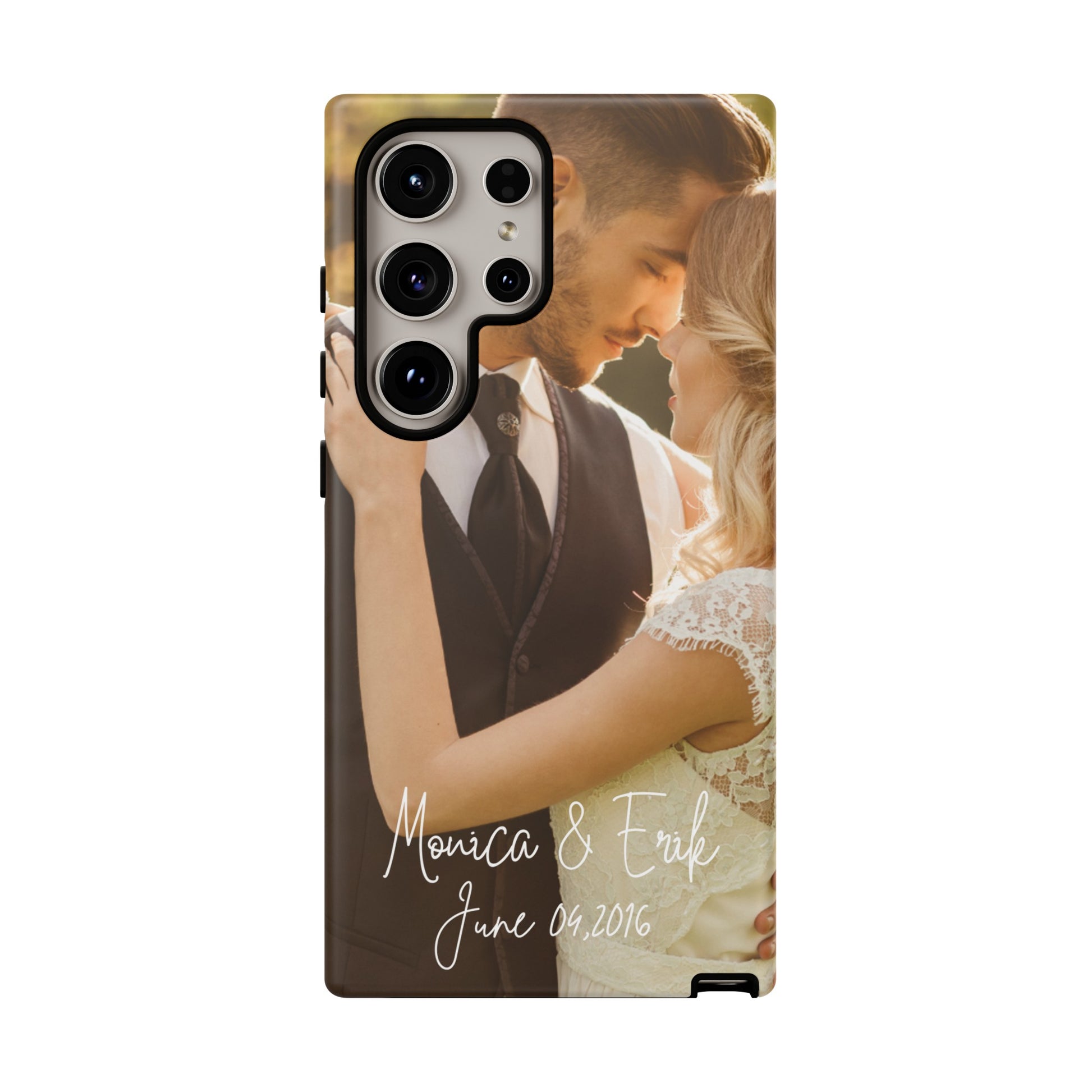 Personalized Phone Cases With Picture, Names and Date Phone Case Brides by Emilia Milan 