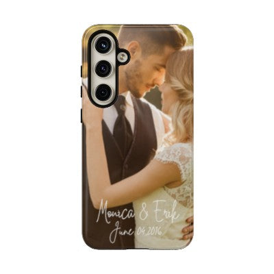 Personalized Phone Cases With Picture, Names and Date Phone Case Brides by Emilia Milan 