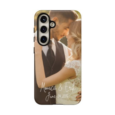 Personalized Phone Cases With Picture, Names and Date Phone Case Brides by Emilia Milan 