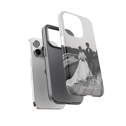 Personalized Phone Cases With Picture, Names and Date Phone Case Brides by Emilia Milan 