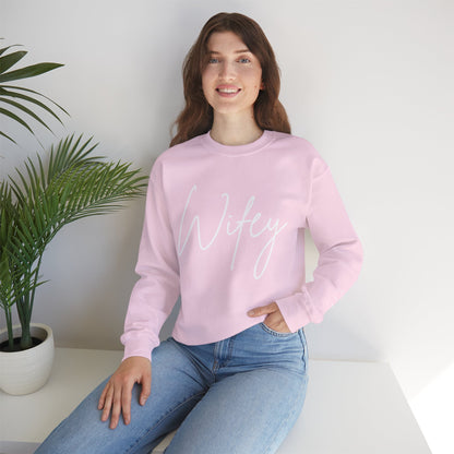 Wifey Sweatshirt With Personalized Initials On Left Sleeve Sweatshirt Brides by Emilia Milan 