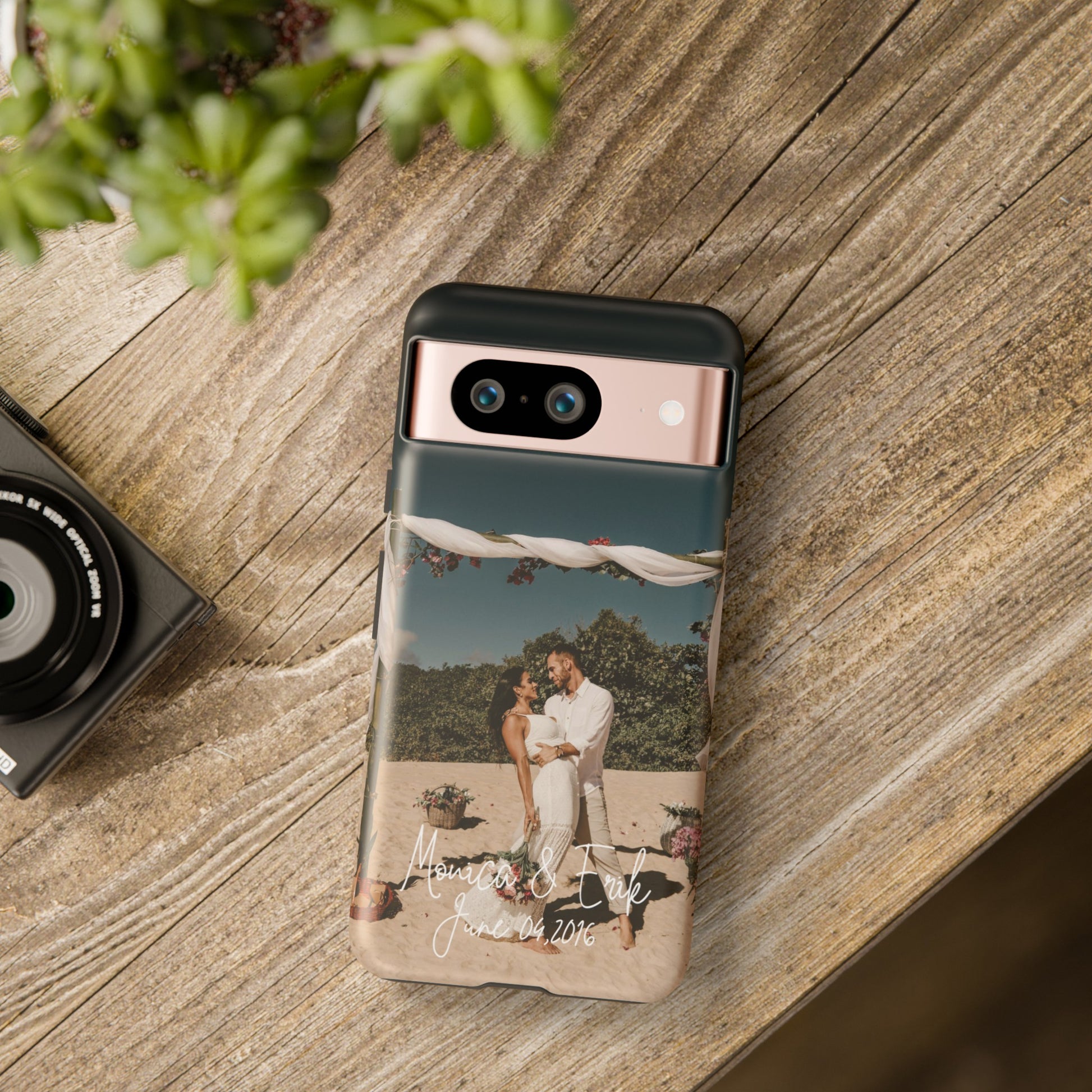 Personalized Phone Cases With Picture, Names and Date Phone Case Brides by Emilia Milan 