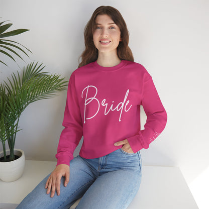 Bride Sweatshirt With Personalized Initials On Left Sleeve Sweatshirt Brides by Emilia Milan 