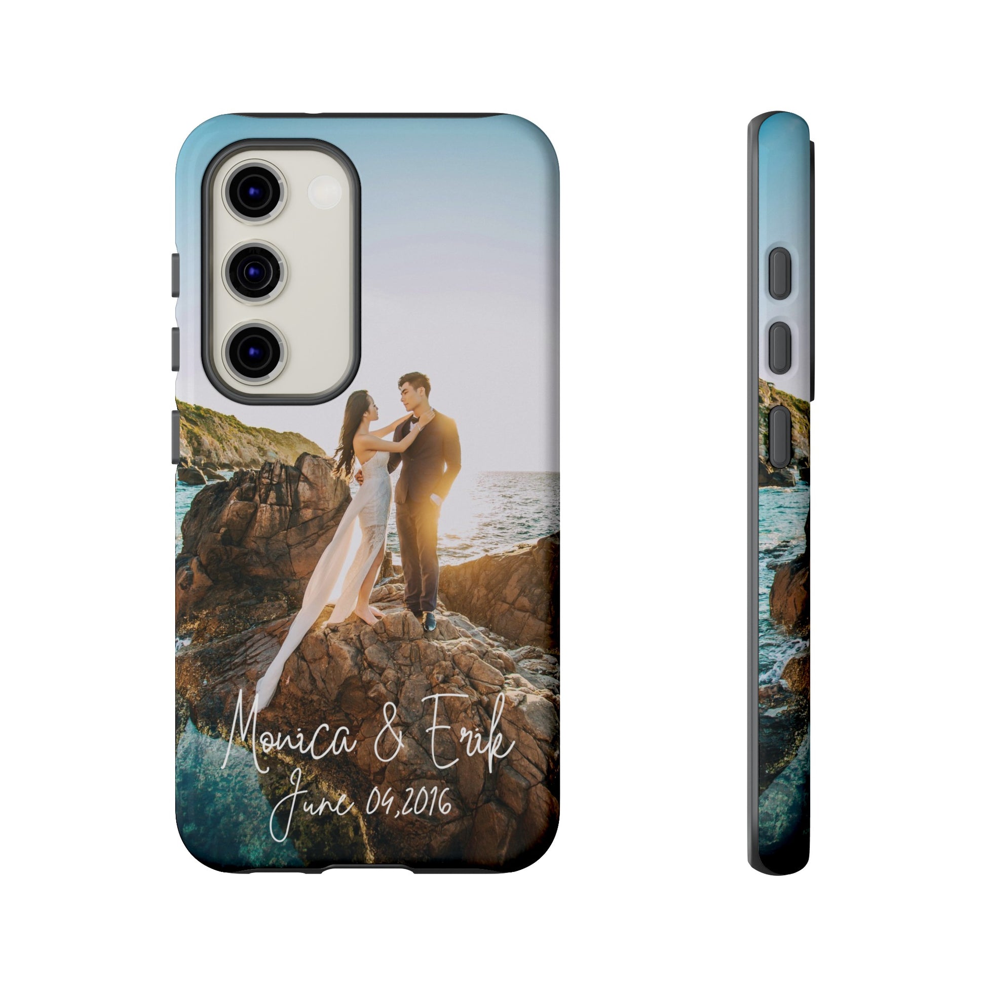 Personalized Phone Cases With Picture, Names and Date Phone Case Brides by Emilia Milan 