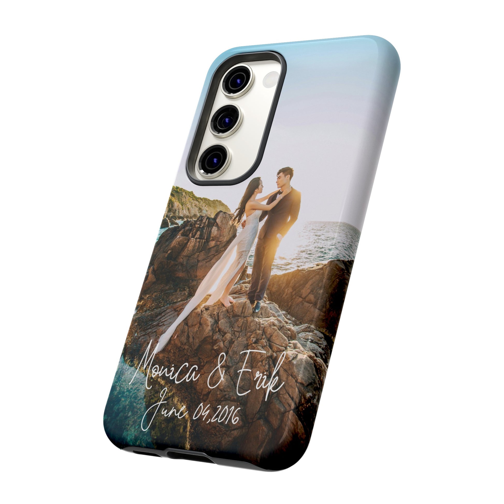 Personalized Phone Cases With Picture, Names and Date Phone Case Brides by Emilia Milan 