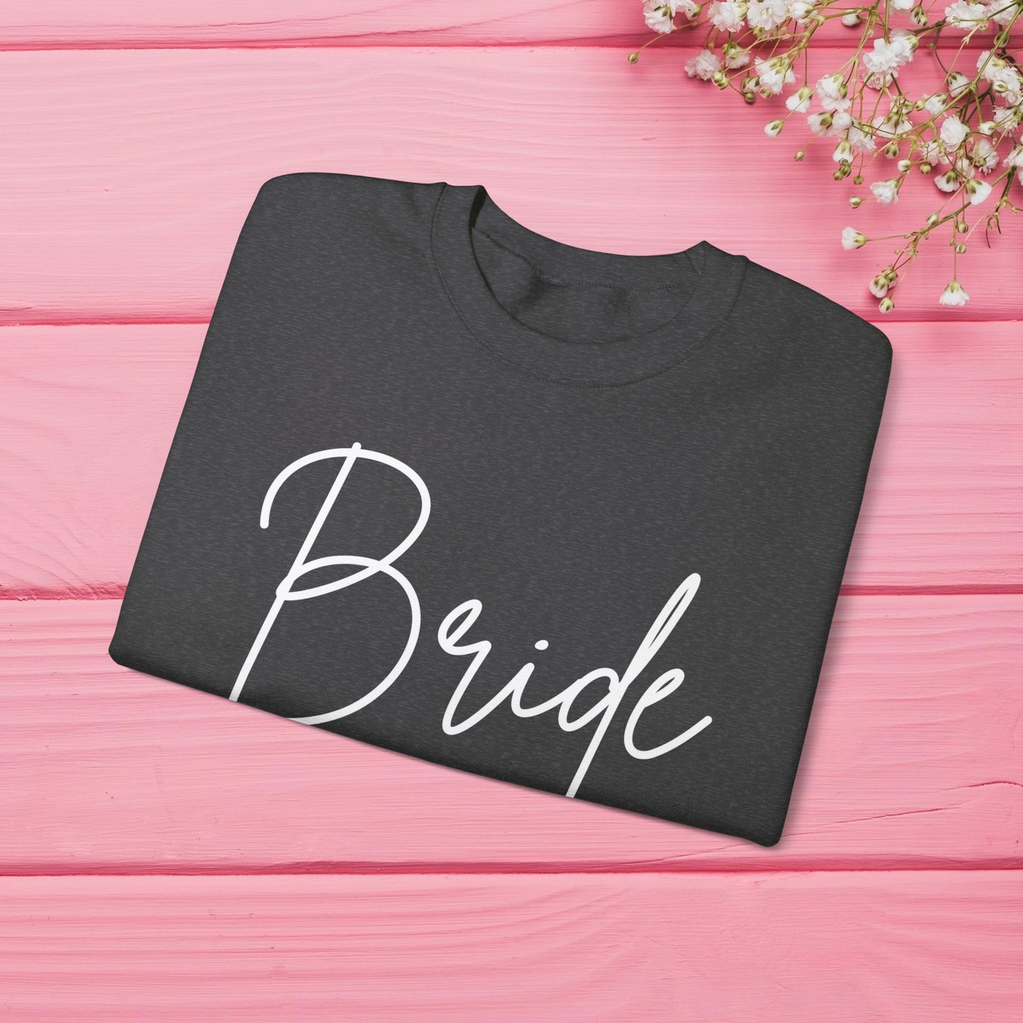 Bride Sweatshirt With Personalized Initials On Left Sleeve Sweatshirt Brides by Emilia Milan 