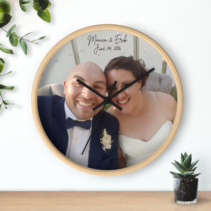 Personalized Wall Clock Wedding Gift Home Decor Brides by Emilia Milan 