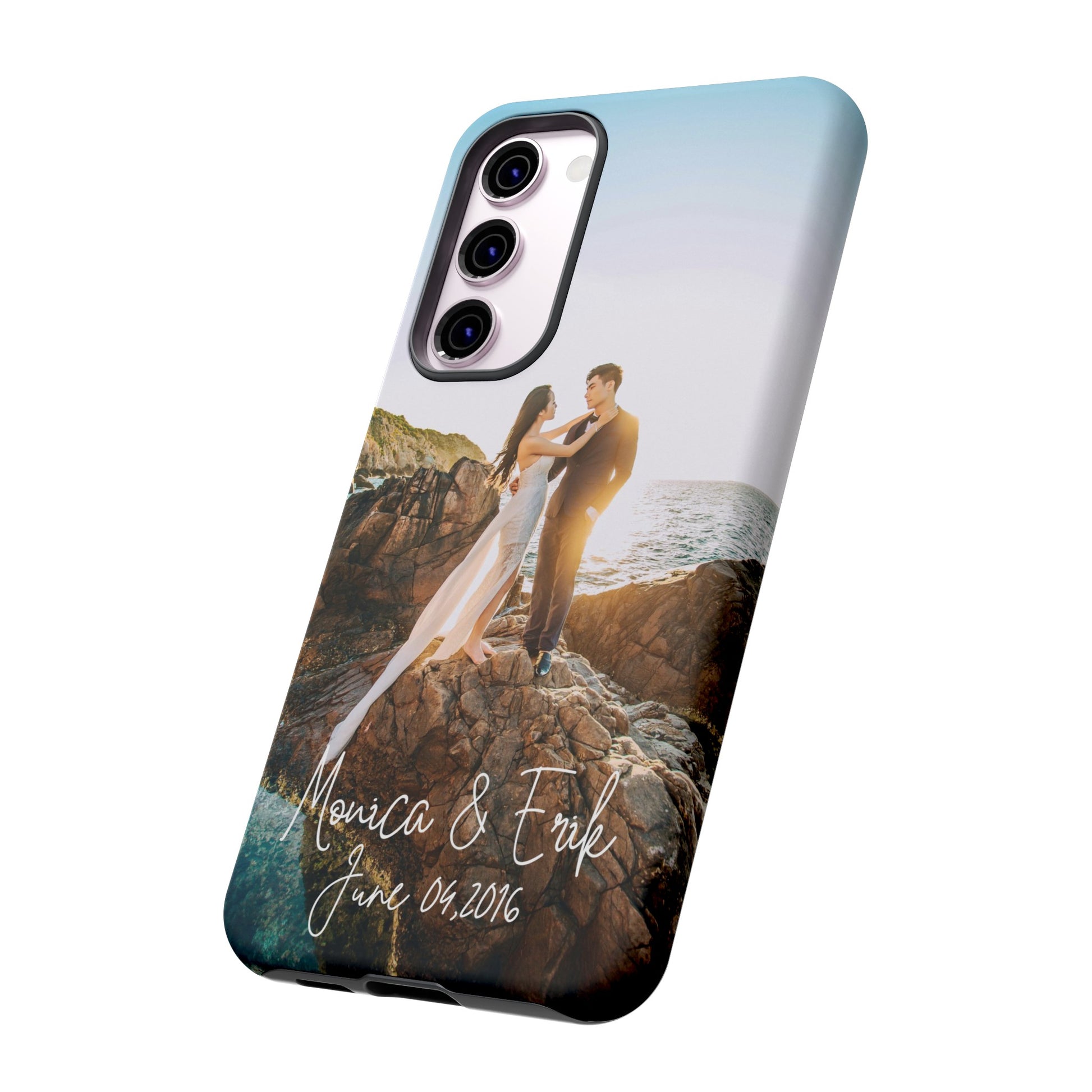 Personalized Phone Cases With Picture, Names and Date Phone Case Brides by Emilia Milan 