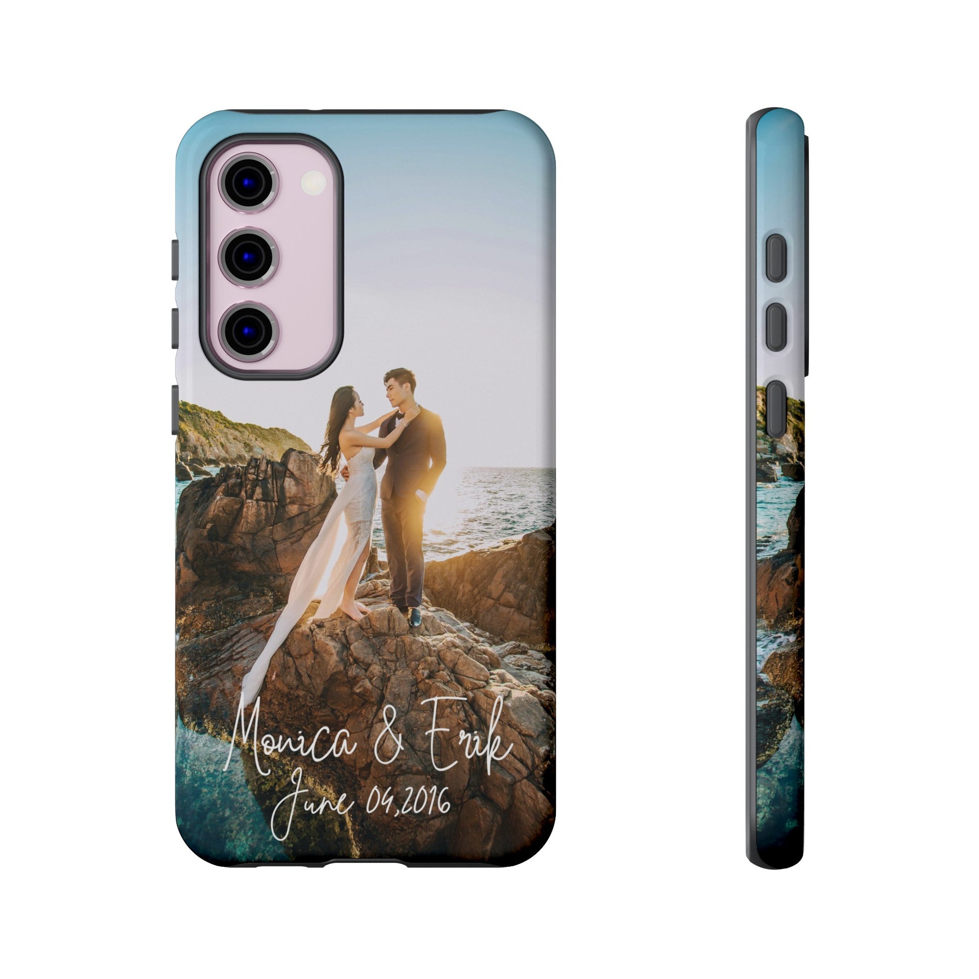 Personalized Phone Cases With Picture, Names and Date Phone Case Brides by Emilia Milan 