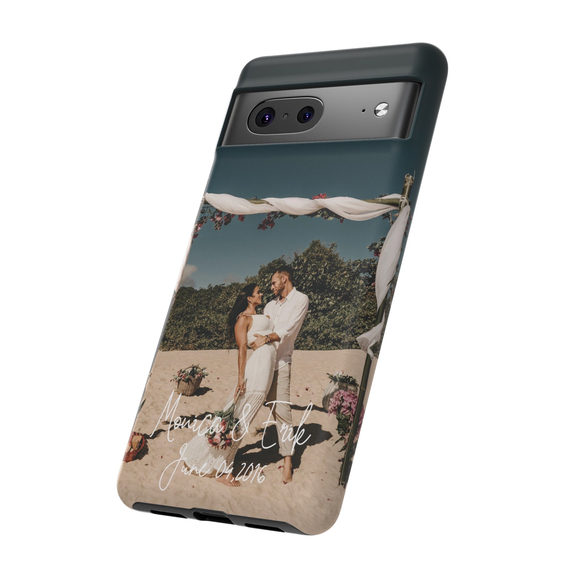 Personalized Phone Cases With Picture, Names and Date Phone Case Brides by Emilia Milan 