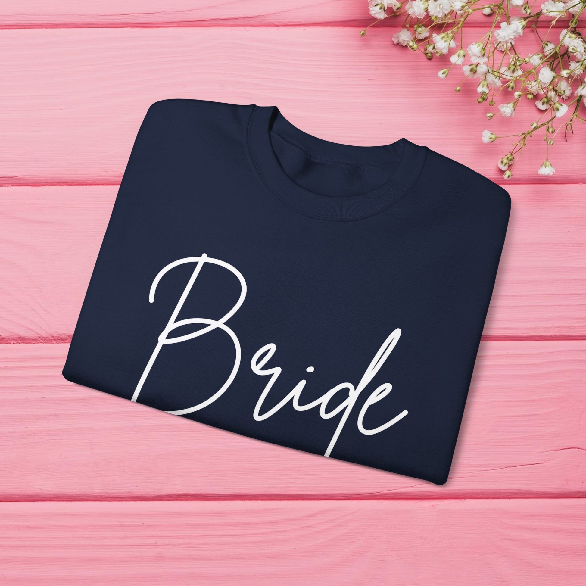 Bride Sweatshirt With Personalized Initials On Left Sleeve Sweatshirt Brides by Emilia Milan 