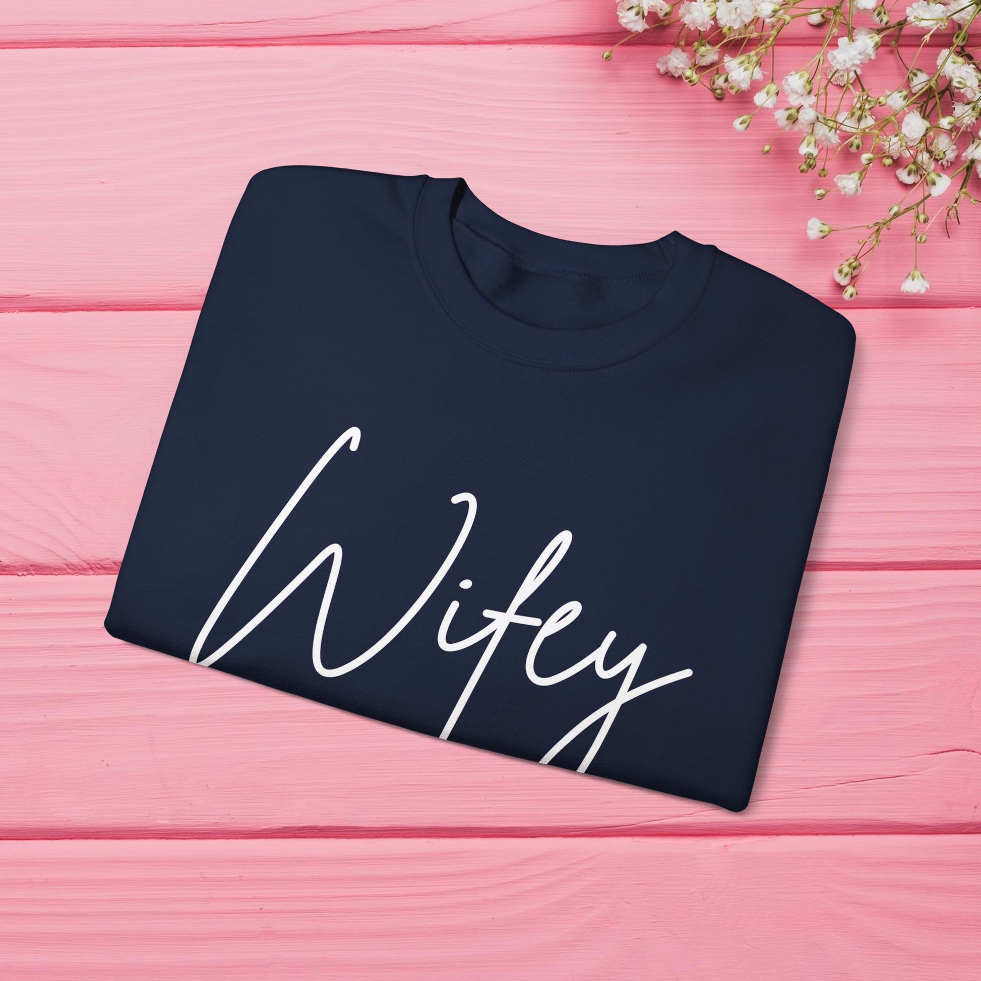 Wifey Sweatshirt With Personalized Initials On Left Sleeve Sweatshirt Brides by Emilia Milan 