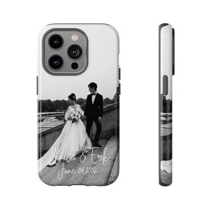 Personalized Phone Cases With Picture, Names and Date Phone Case Brides by Emilia Milan 