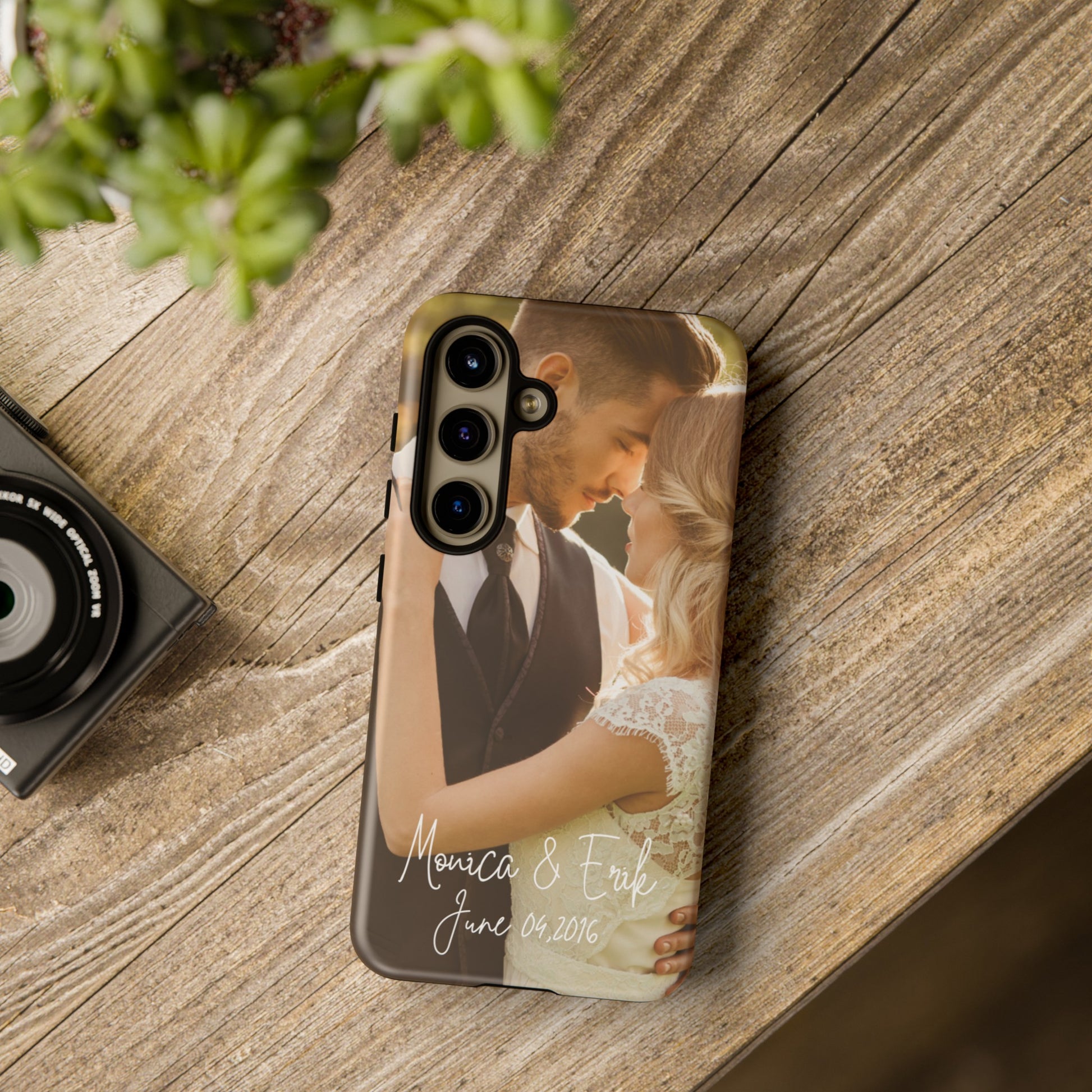 Personalized Phone Cases With Picture, Names and Date Phone Case Brides by Emilia Milan 