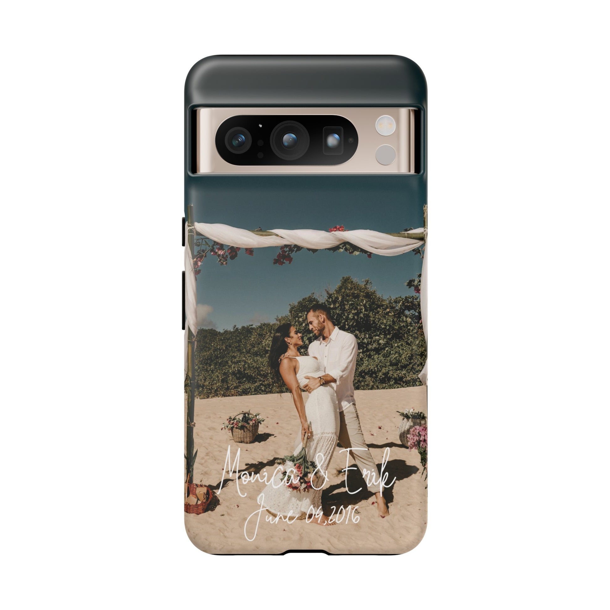 Personalized Phone Cases With Picture, Names and Date Phone Case Brides by Emilia Milan 