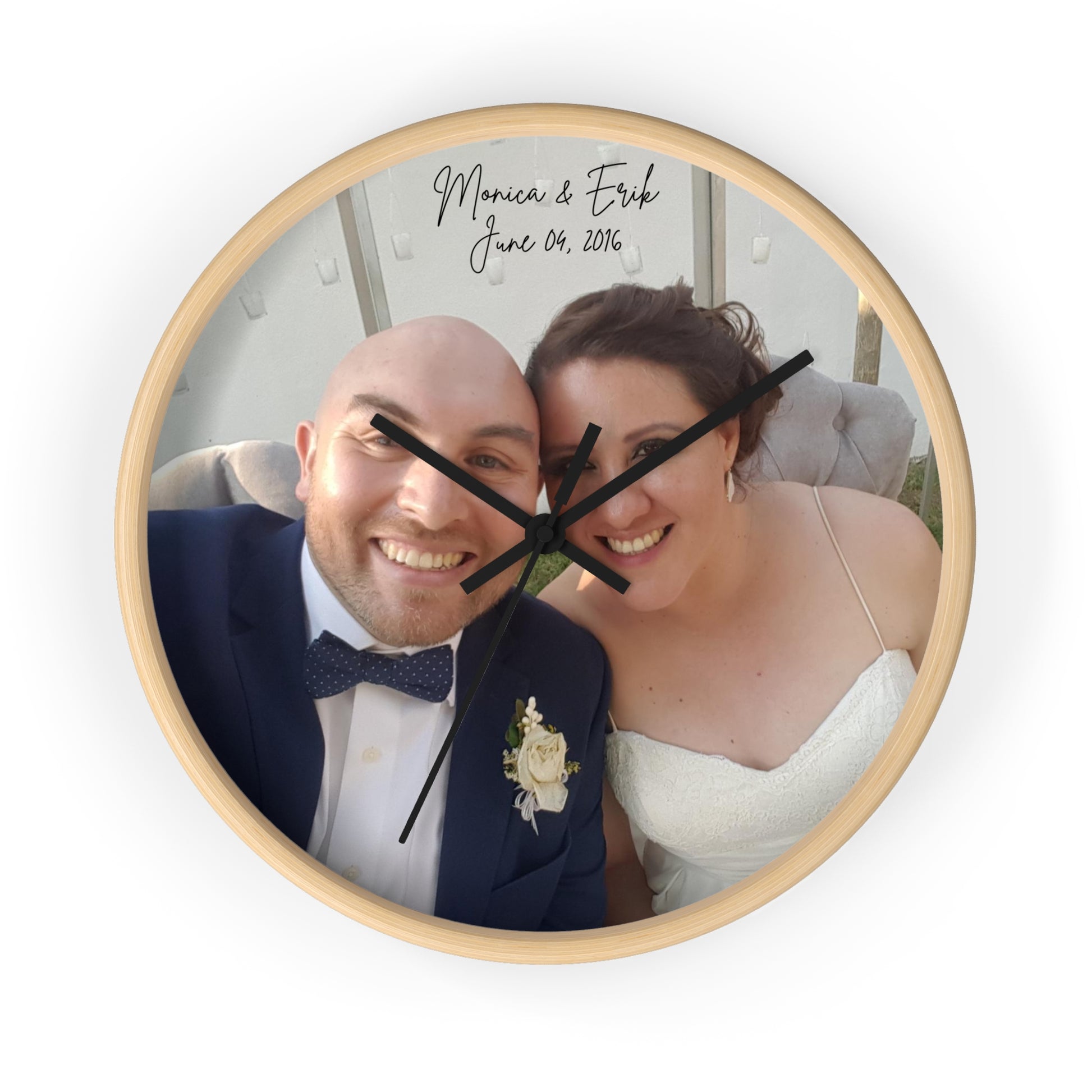 Personalized Wall Clock Wedding Gift Home Decor Brides by Emilia Milan 