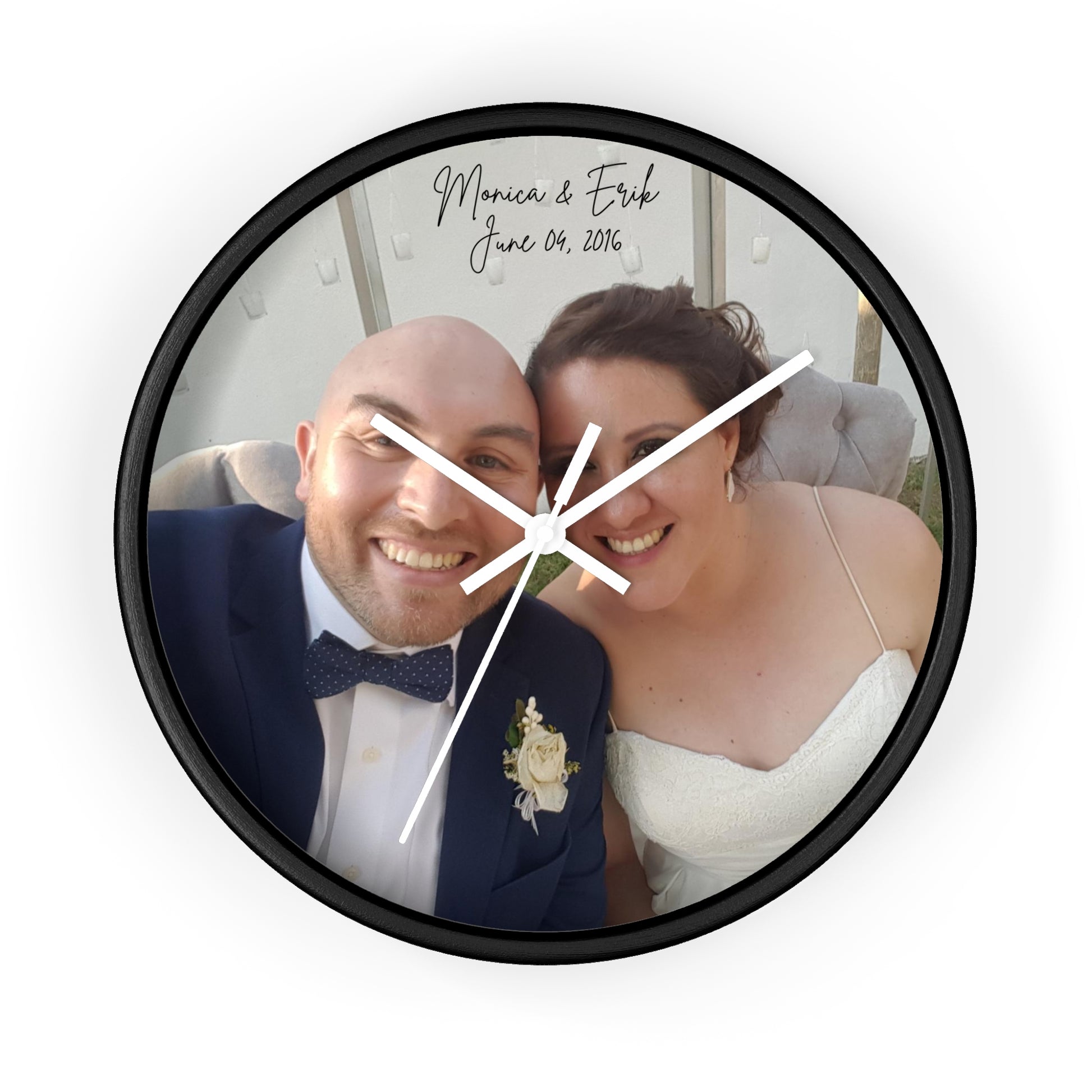 Personalized Wall Clock Wedding Gift Home Decor Brides by Emilia Milan 