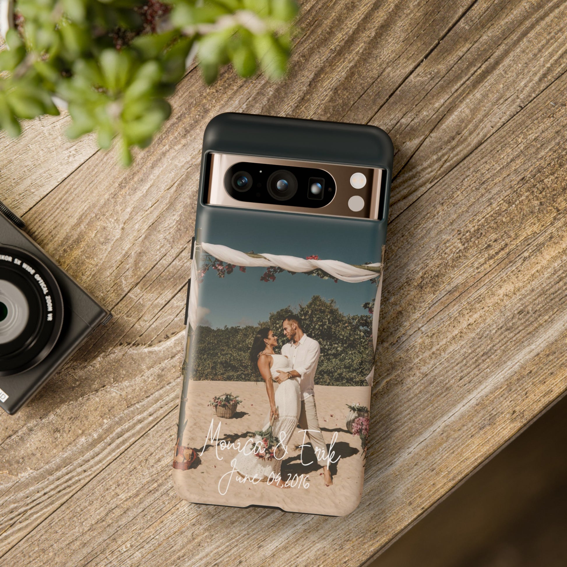 Personalized Phone Cases With Picture, Names and Date Phone Case Brides by Emilia Milan 