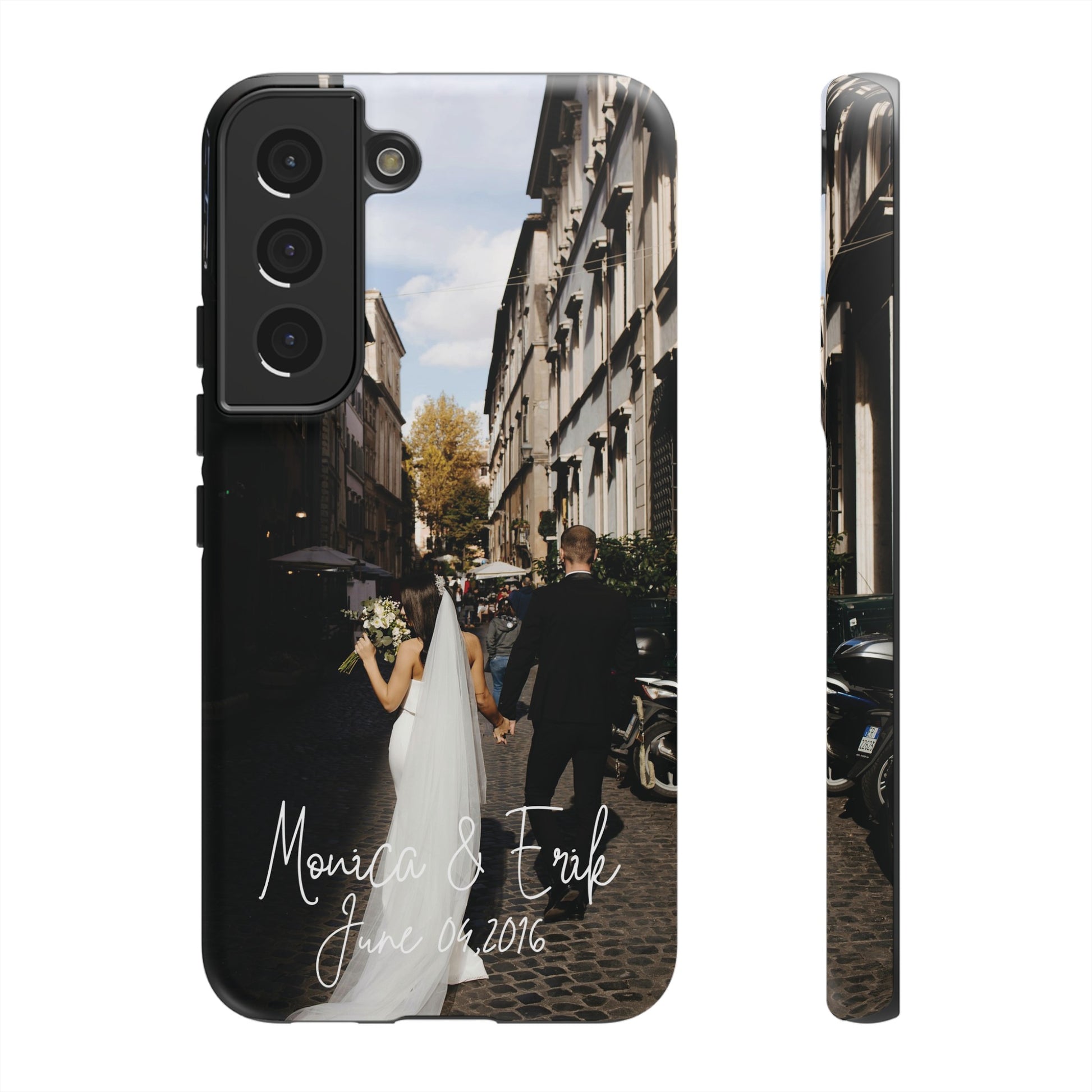 Personalized Phone Cases With Picture, Names and Date Phone Case Brides by Emilia Milan 