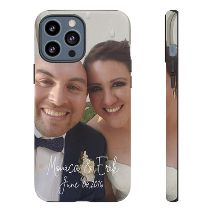 Personalized Phone Cases With Picture, Names and Date Phone Case Brides by Emilia Milan 