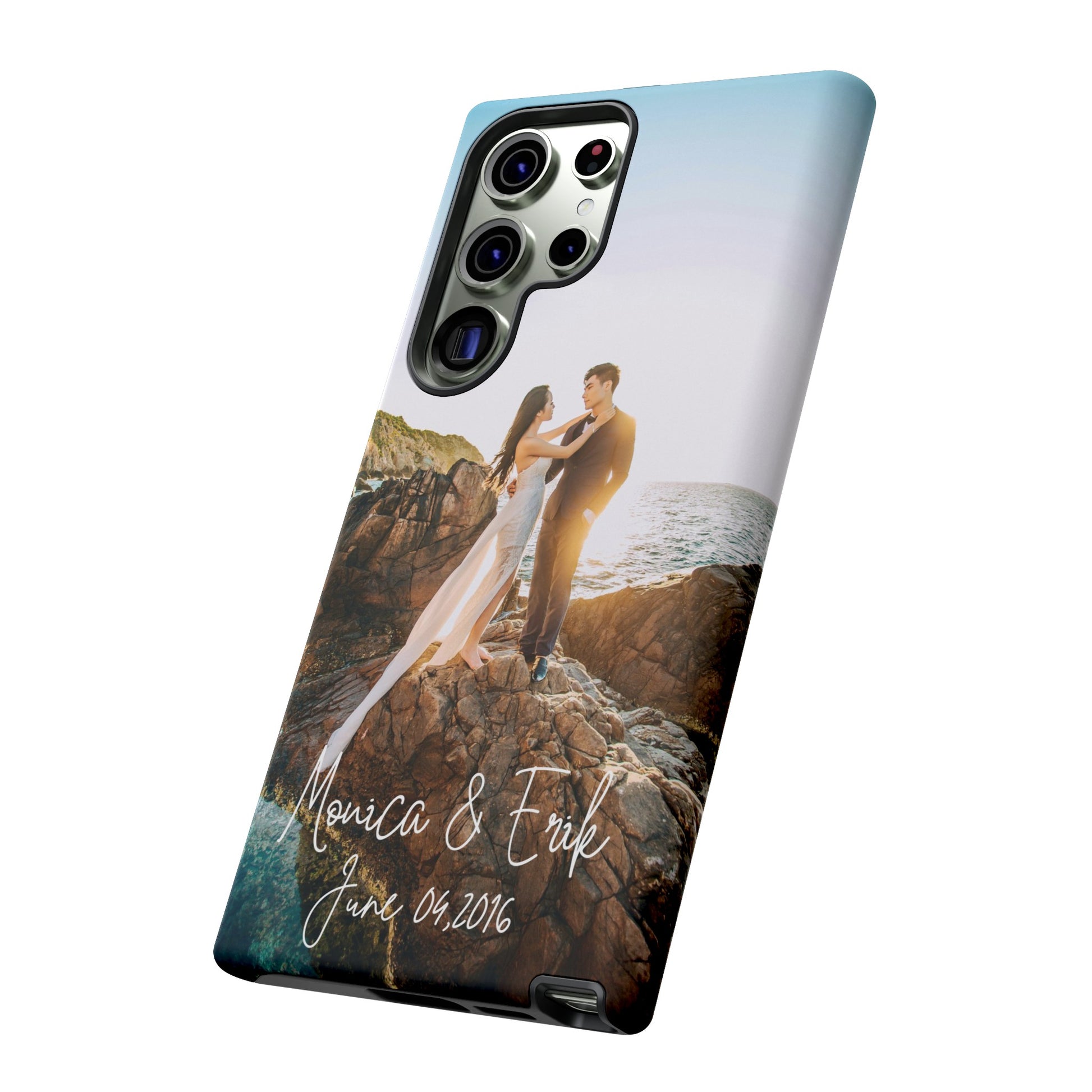 Personalized Phone Cases With Picture, Names and Date Phone Case Brides by Emilia Milan 