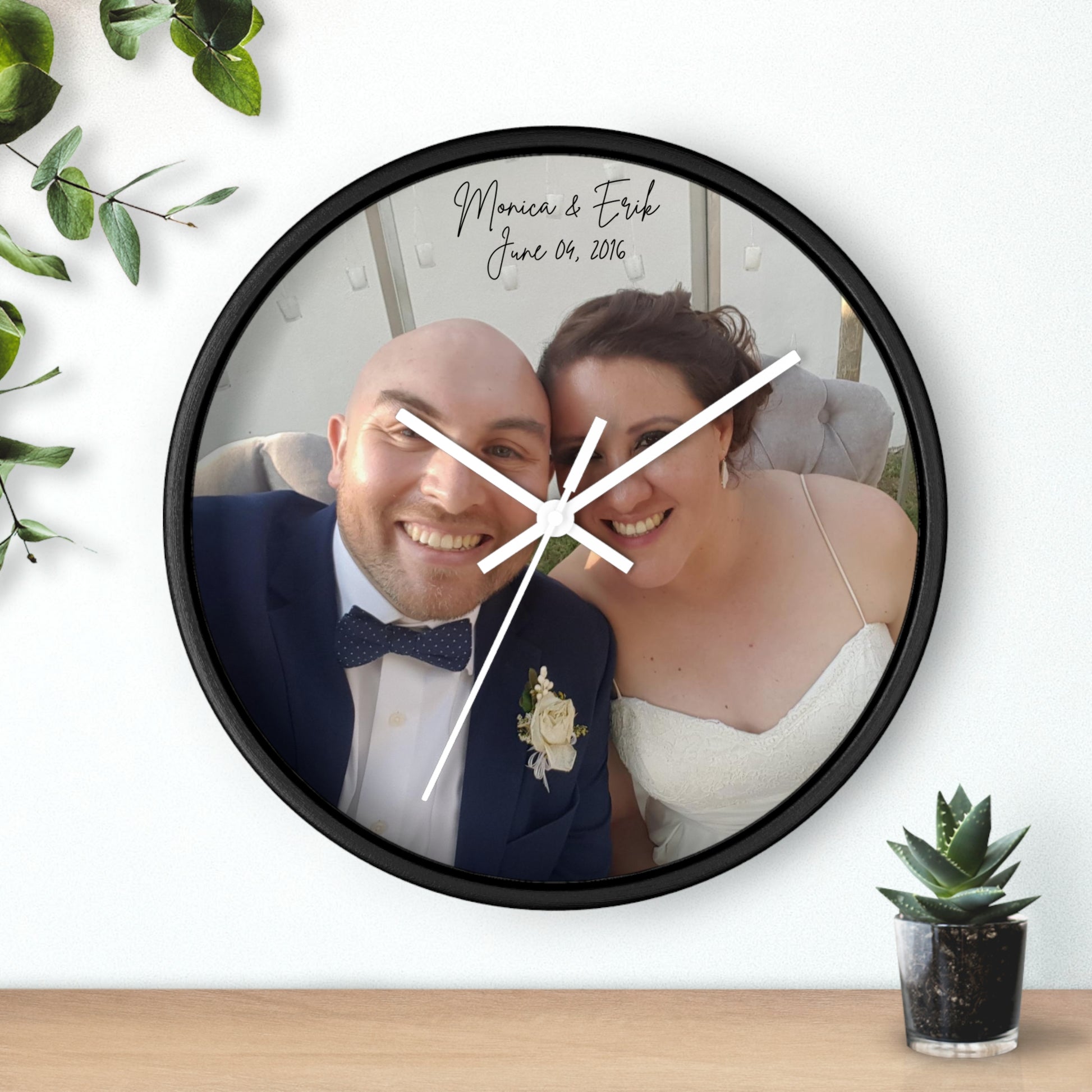 Personalized Wall Clock Wedding Gift Home Decor Brides by Emilia Milan 