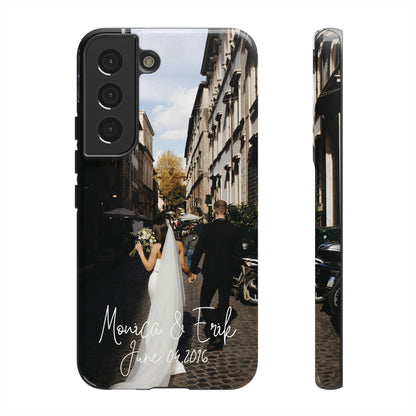 Personalized Phone Cases With Picture, Names and Date Phone Case Brides by Emilia Milan 