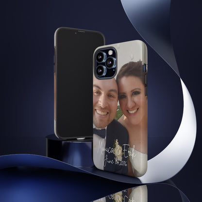 Personalized Phone Cases With Picture, Names and Date Phone Case Brides by Emilia Milan 