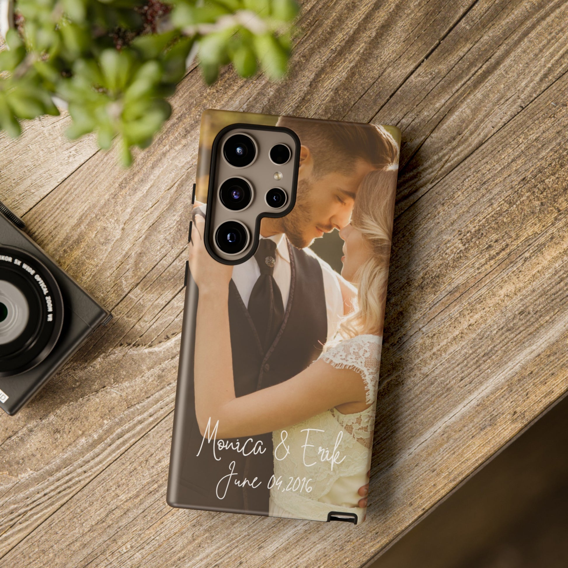 Personalized Phone Cases With Picture, Names and Date Phone Case Brides by Emilia Milan 