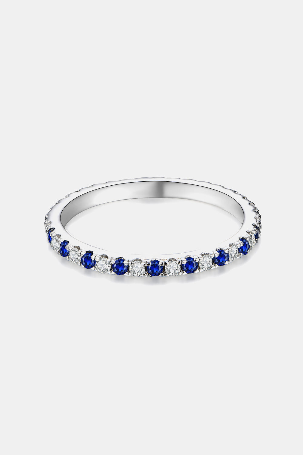 Moissanite and Lab-Grown Sapphire Ring for Women Sapphire Jewelry Brides by Emilia Milan 