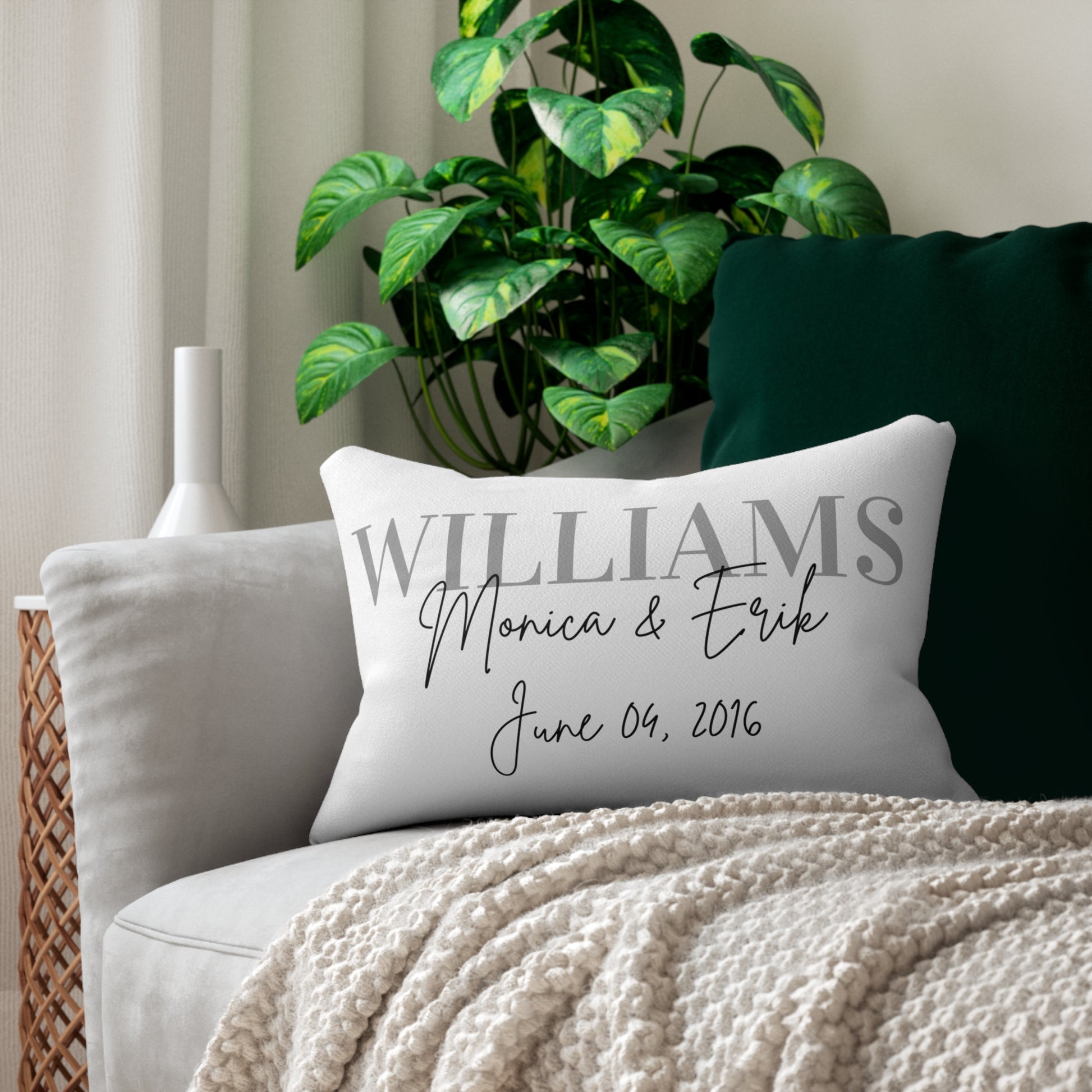 Personalized Pillows For Couples Home Decor Brides by Emilia Milan 