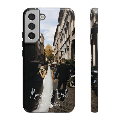 Personalized Phone Cases With Picture, Names and Date Phone Case Brides by Emilia Milan 