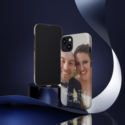 Personalized Phone Cases With Picture, Names and Date Phone Case Brides by Emilia Milan 