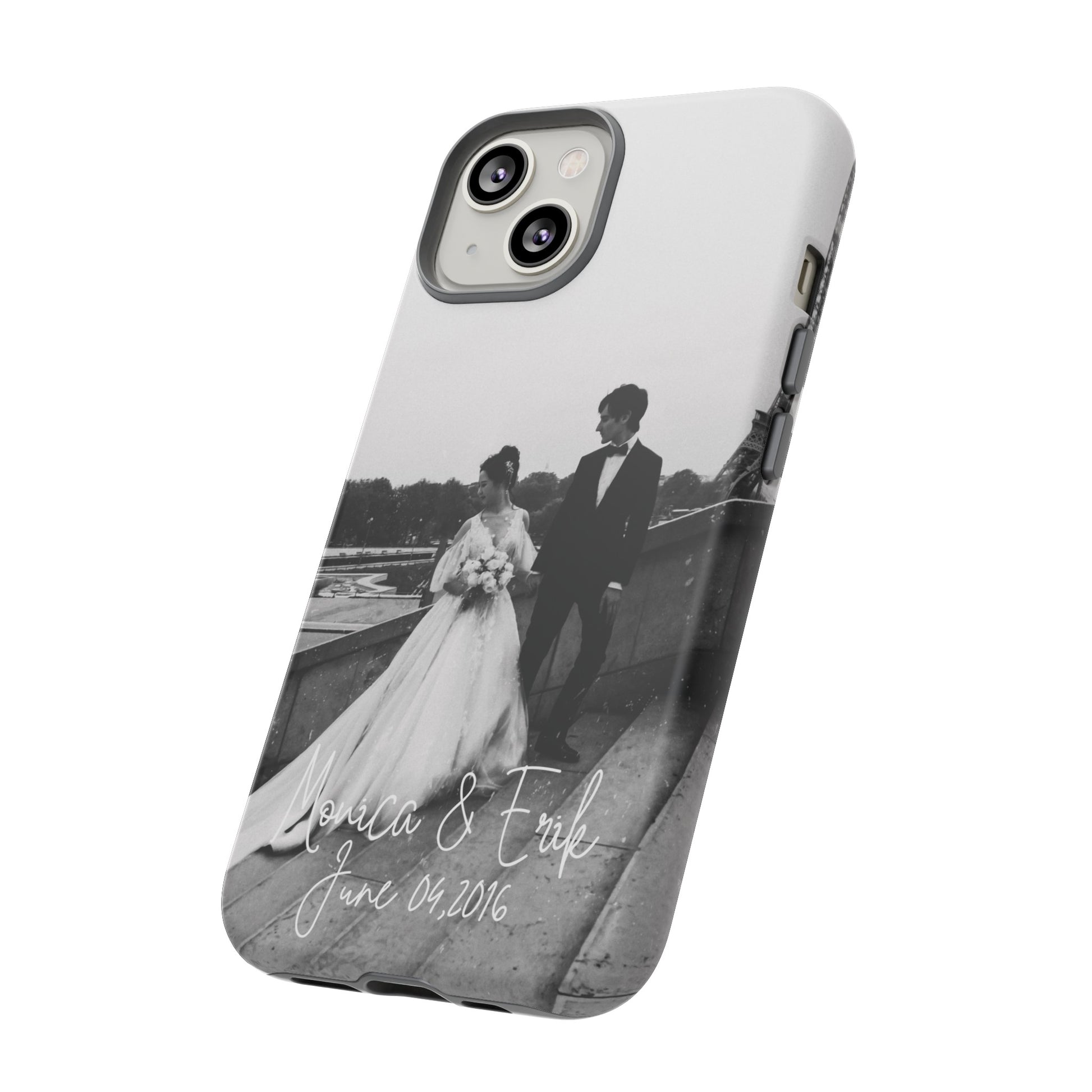 Personalized Phone Cases With Picture, Names and Date Phone Case Brides by Emilia Milan 