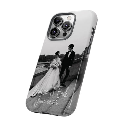 Personalized Phone Cases With Picture, Names and Date Phone Case Brides by Emilia Milan 