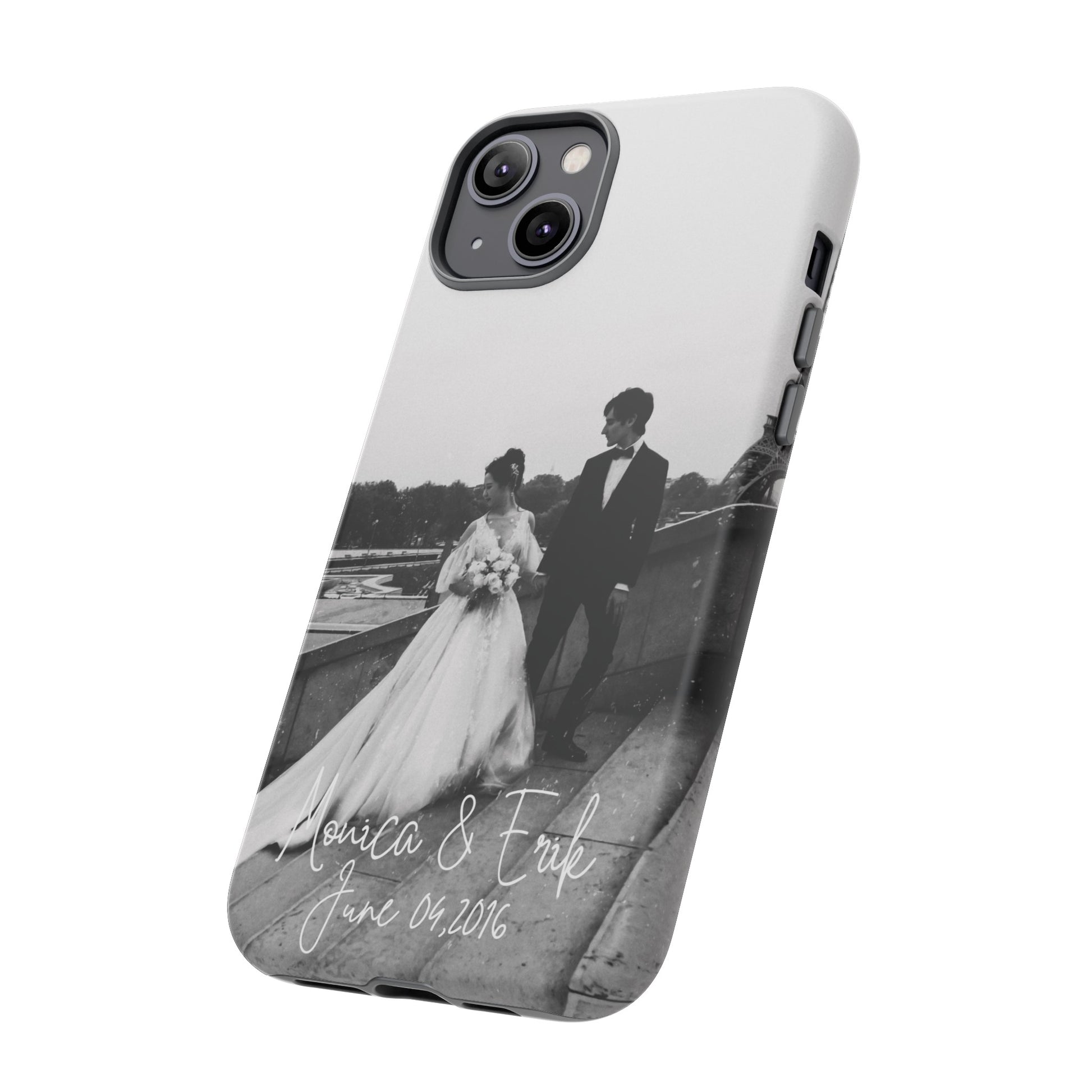 Personalized Phone Cases With Picture, Names and Date Phone Case Brides by Emilia Milan 