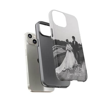 Personalized Phone Cases With Picture, Names and Date Phone Case Brides by Emilia Milan 