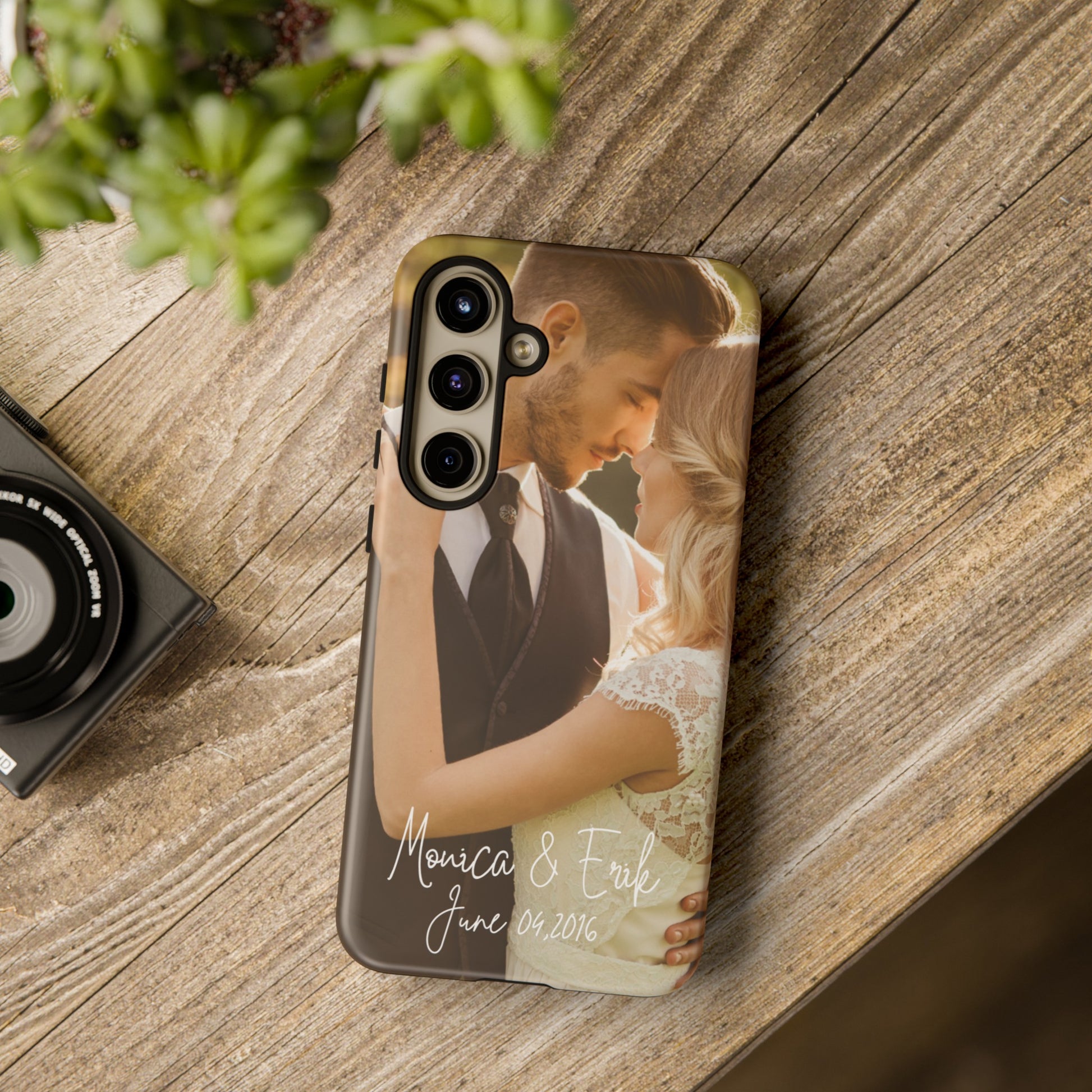 Personalized Phone Cases With Picture, Names and Date Phone Case Brides by Emilia Milan 