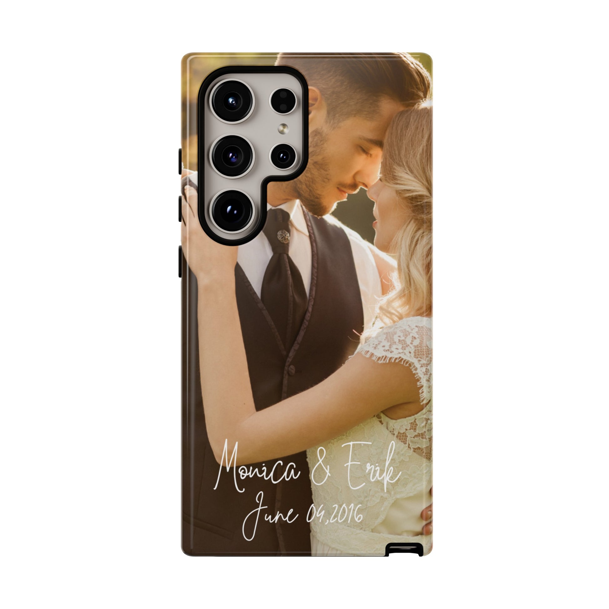 Personalized Phone Cases With Picture, Names and Date Phone Case Brides by Emilia Milan 