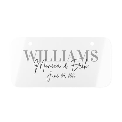 Personalized Mini License Plate Wedding Gift Accessories Brides by Emilia Milan 