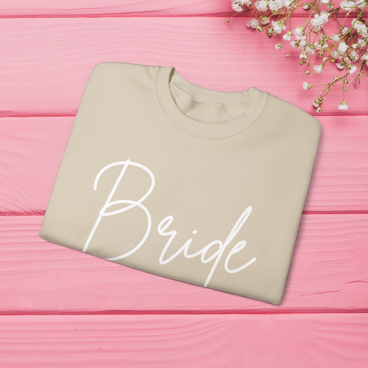 Bride Sweatshirt With Personalized Initials On Left Sleeve Sweatshirt Brides by Emilia Milan 