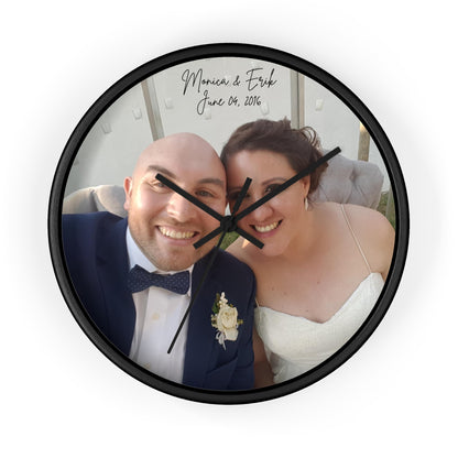 Personalized Wall Clock Wedding Gift Home Decor Brides by Emilia Milan 