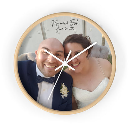 Personalized Wall Clock Wedding Gift Home Decor Brides by Emilia Milan 