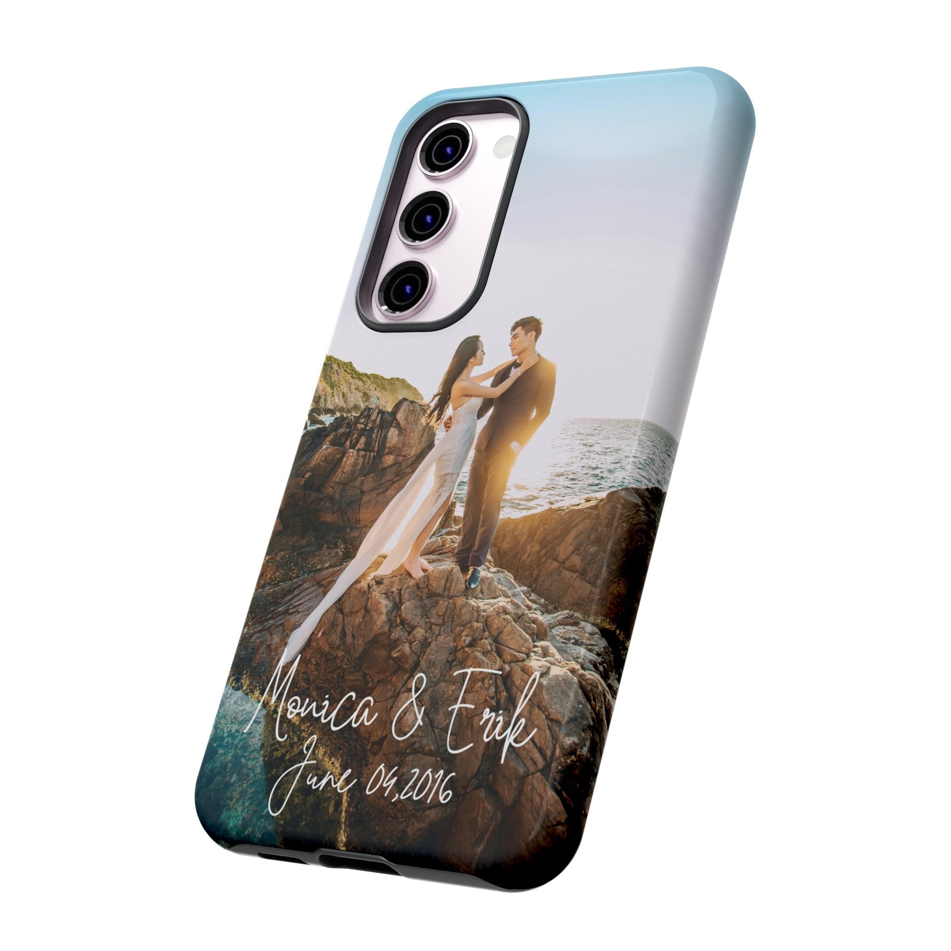 Personalized Phone Cases With Picture, Names and Date Phone Case Brides by Emilia Milan 