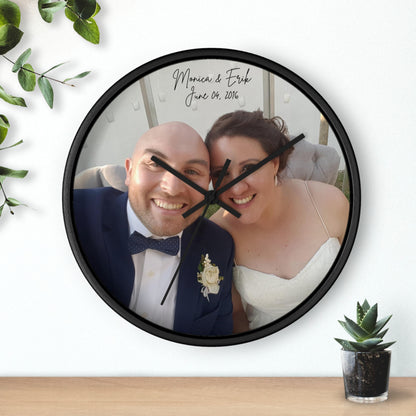 Personalized Wall Clock Wedding Gift Home Decor Brides by Emilia Milan 