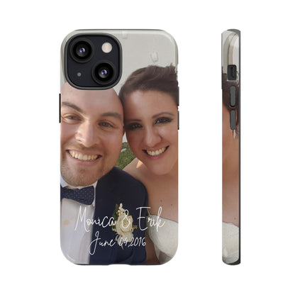 Personalized Phone Cases With Picture, Names and Date Phone Case Brides by Emilia Milan 