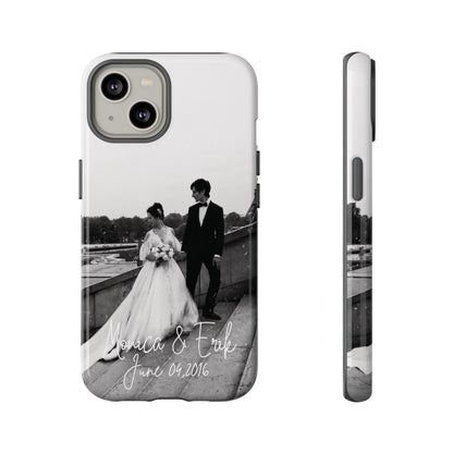 Personalized Phone Cases With Picture, Names and Date Phone Case Brides by Emilia Milan 