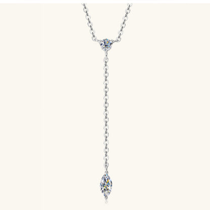 Sterling Silver Moissanite Necklace Moissanite Jewelry Brides by Emilia Milan 