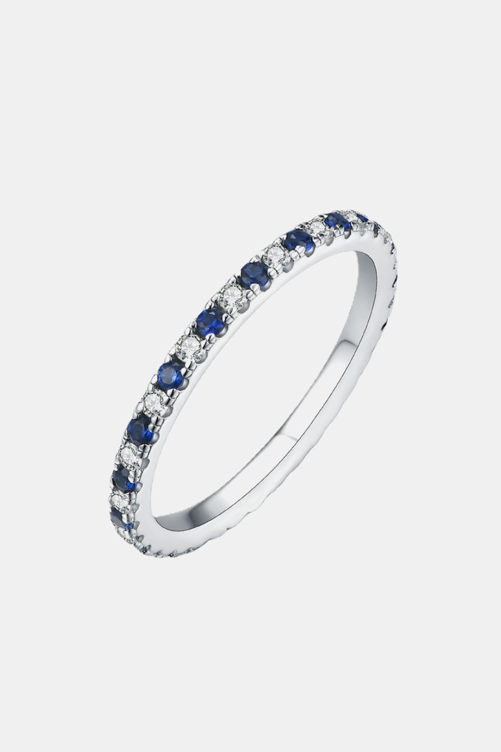 Moissanite and Lab-Grown Sapphire Ring for Women Sapphire Jewelry Brides by Emilia Milan 